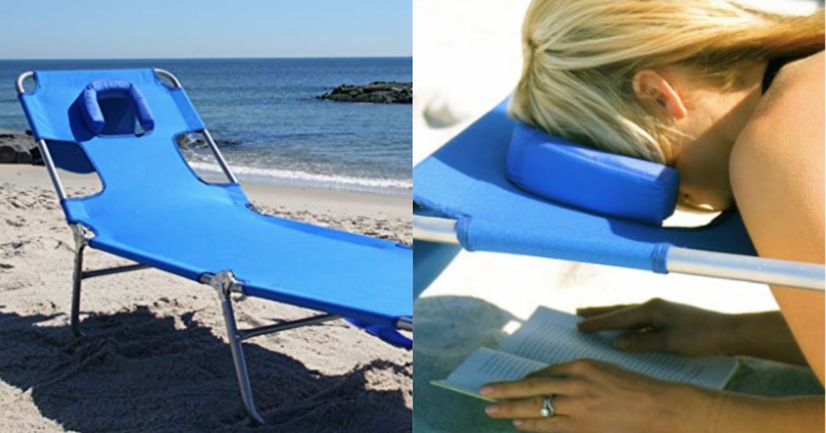 This Beach Lounge Chair Has An Actual Face Hole For Reading