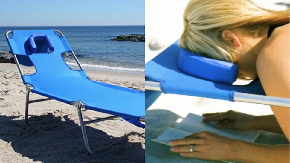 This Beach Lounge Chair Has An Actual Face Hole For Reading