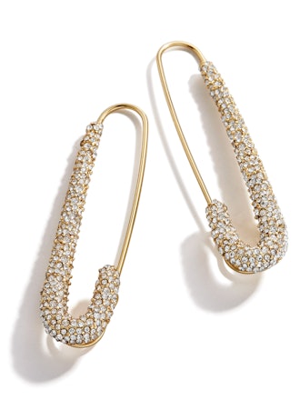 Pavé Safety Pin Earrings 
