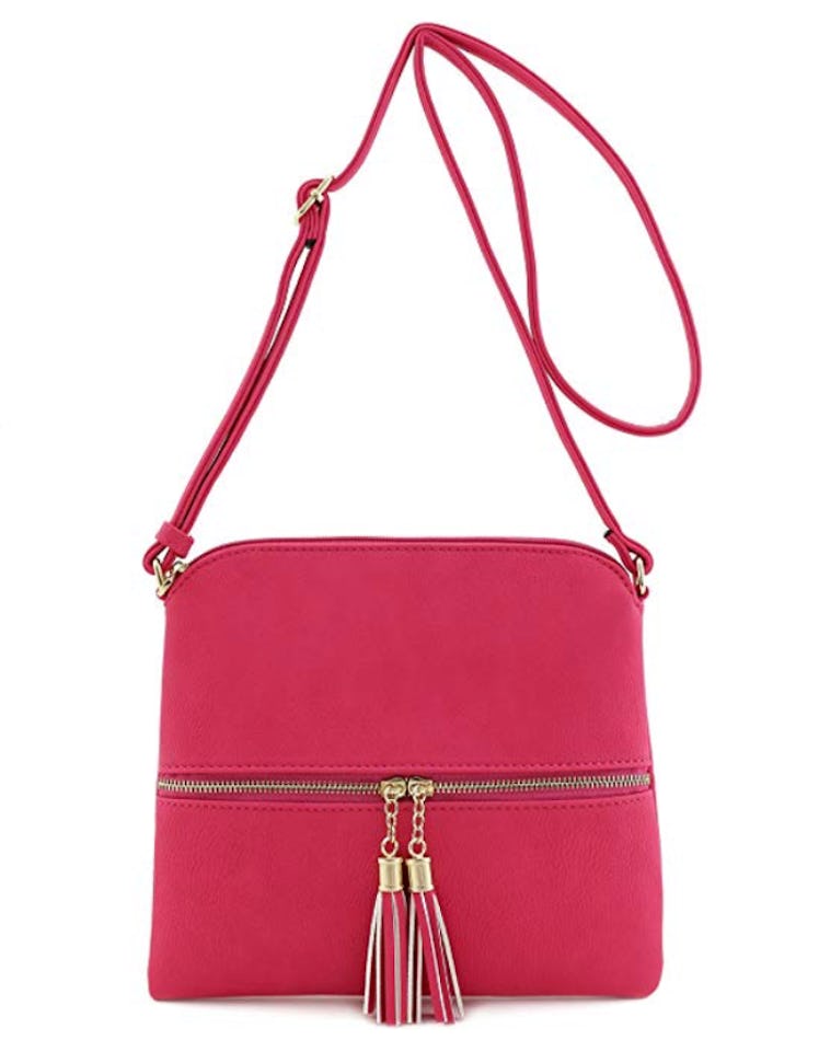 Deluxity Lightweight Medium Crossbody Bag with Tassel