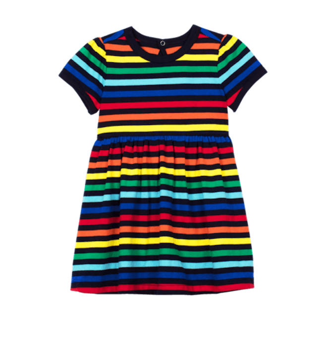 Rainbow Stripe Baby Dress