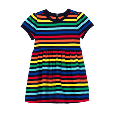 Rainbow Stripe Baby Dress