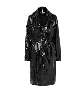 RAINS Glossed-PU trench coat