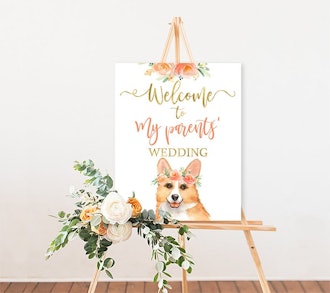 Pet Wedding Printable Welcome Sign