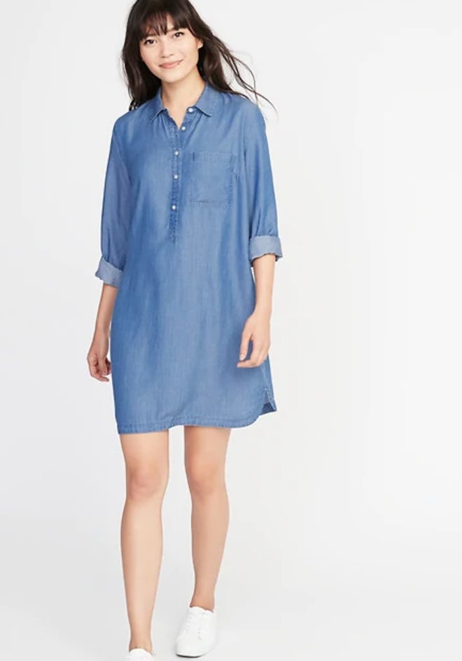 Tencel Chambray Shirt Dress