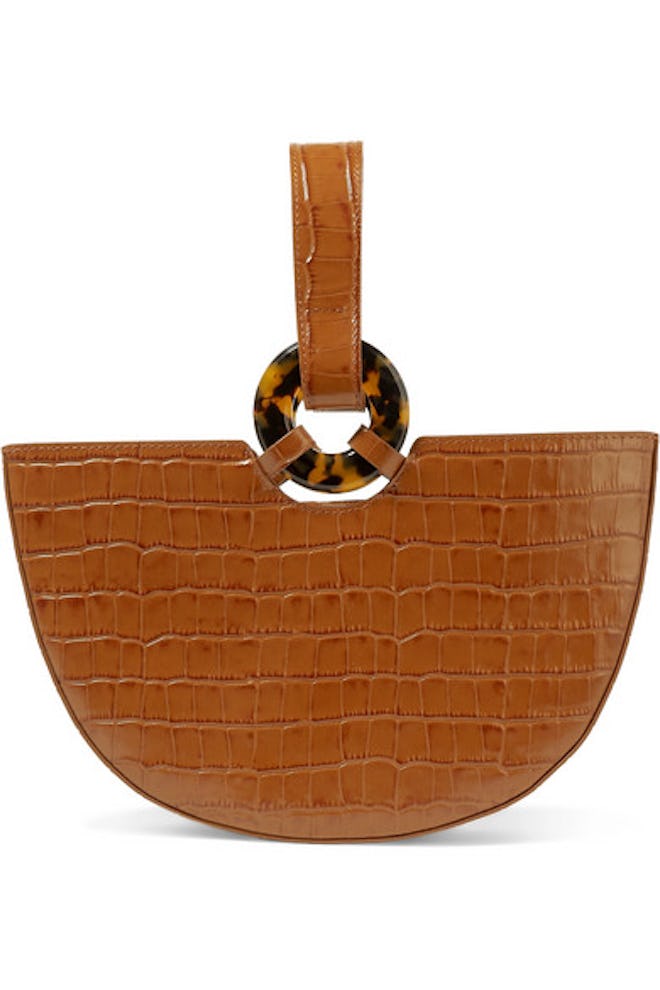 L'AFSHAR Ela croc-effect leather tote