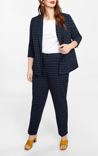 Check Structured Blazer & Straight Trousers