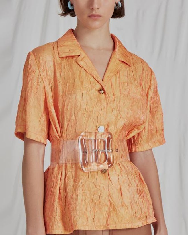 Mila Shirt Crinkle Orange