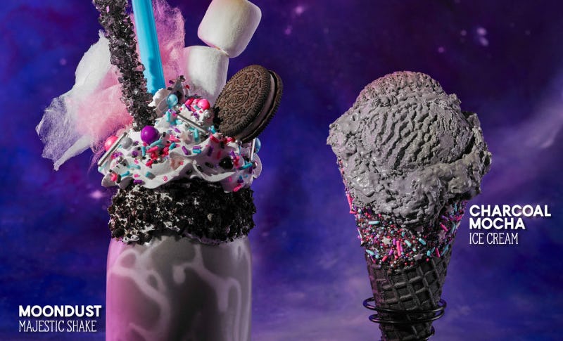Marble Slab Creamery’s Moondust Majestic Shake Features Charcoal