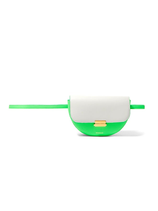 Anna Small Two-Tone Neon Leather Belt Bag