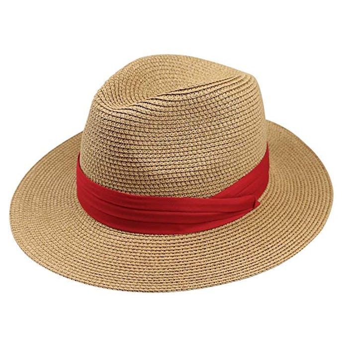 DRESHOW Women Straw Panama Hat 