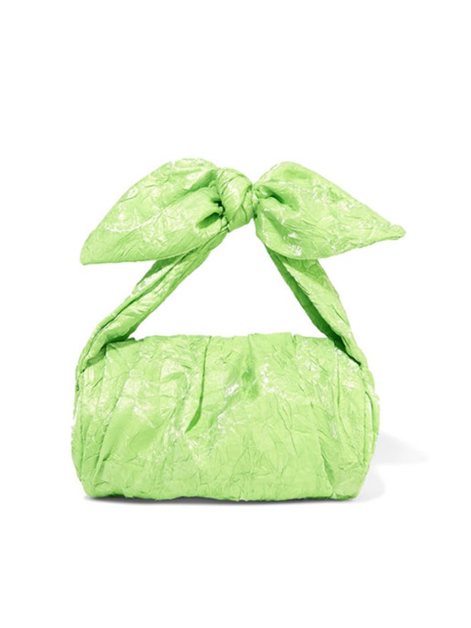 Nane Crinkled-Satin Shoulder Bag