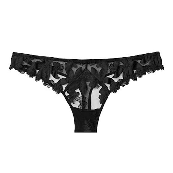 Floral Appliqué Thong Panty