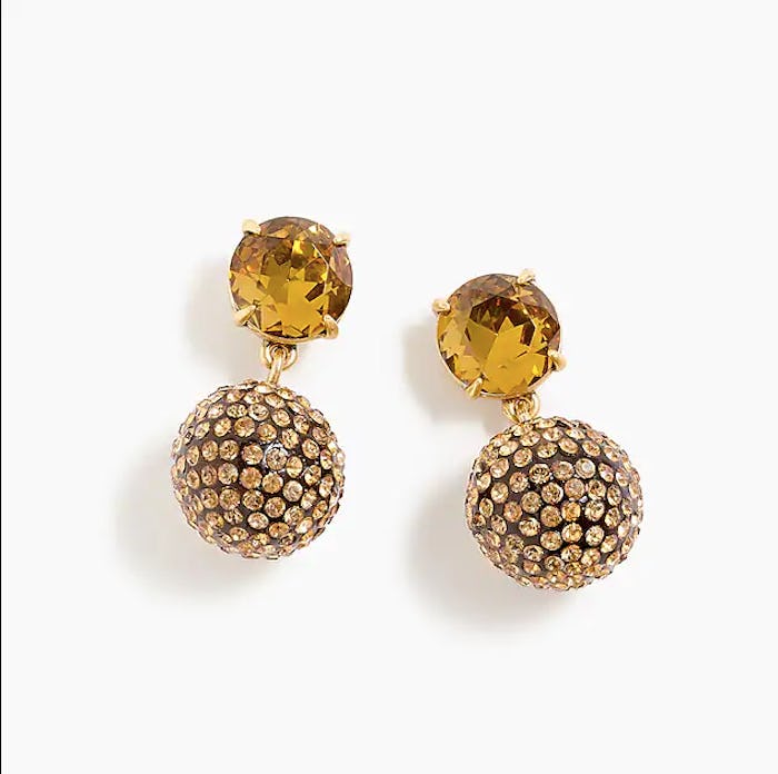 Pavé resin clip-on earrings