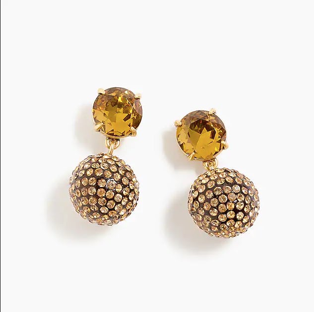 Pavé resin clip-on earrings