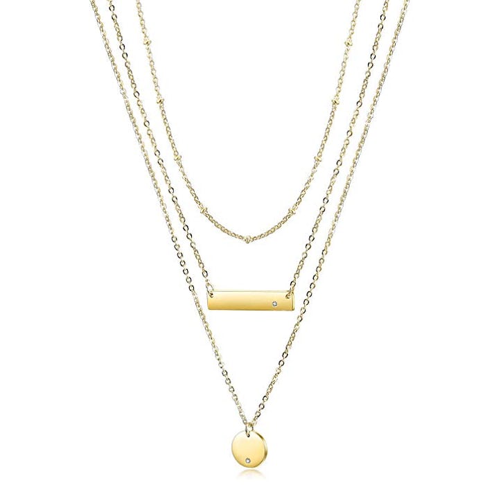 Wistic Layered Bar Necklace