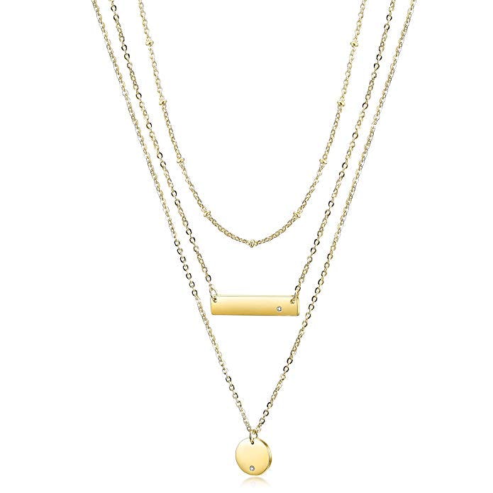 Wistic Layered Bar Necklace