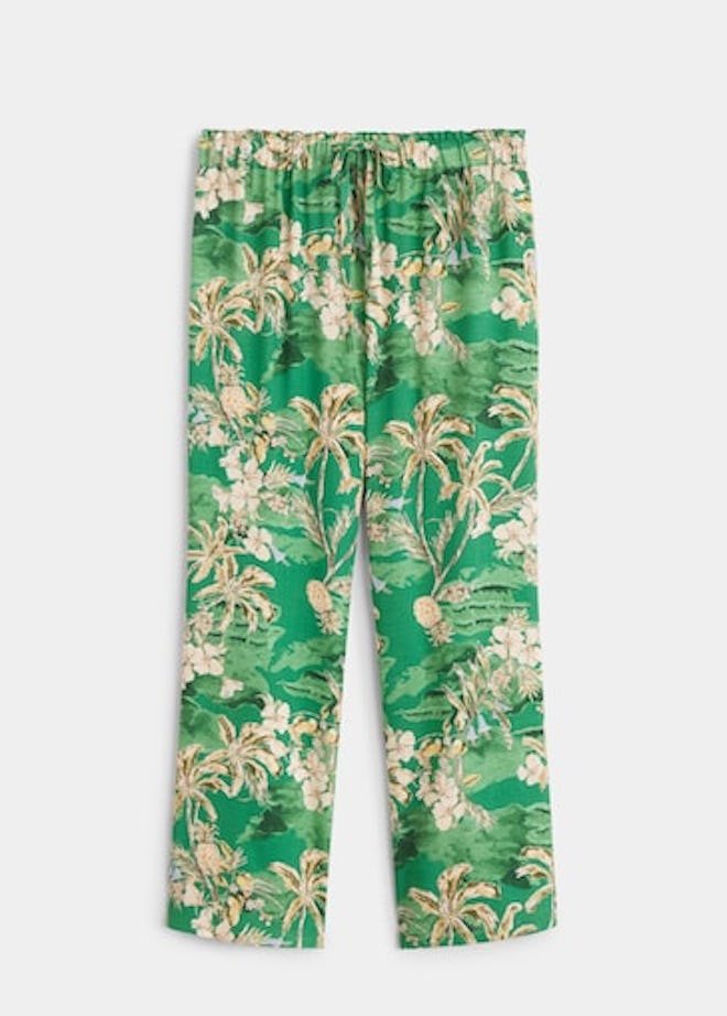 Tropical Print Trousers