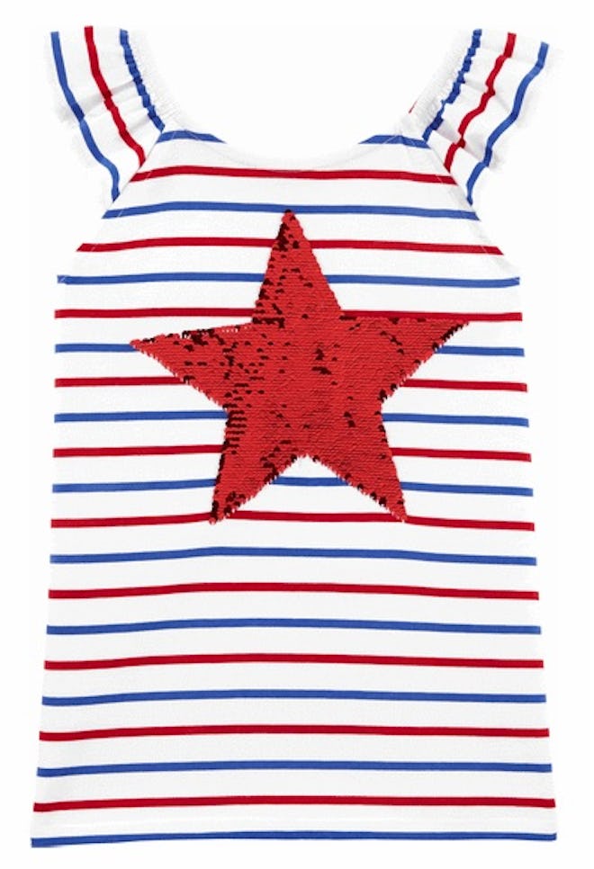 Stars & Stripes Flip Sequin Top