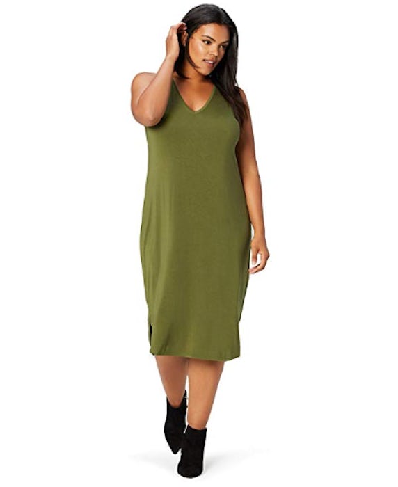 Daily Ritual Women's Plus Size Jersey Sleeveless V-Neck Dress