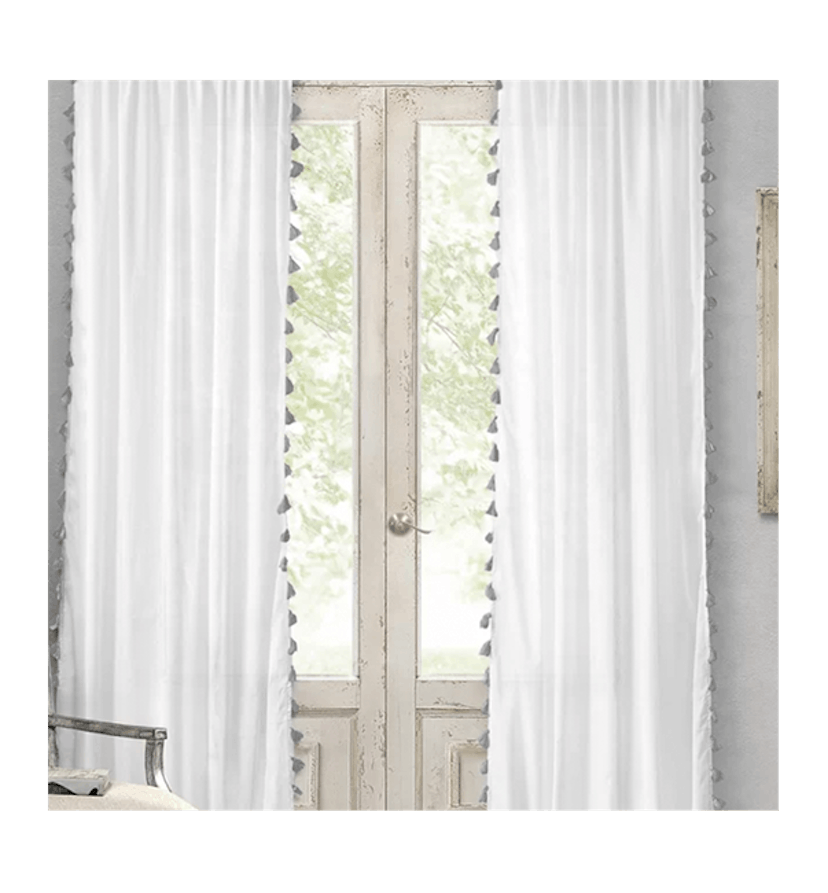 Alexis Solid Semi-Sheer Rod Pocket Single Curtain Panel