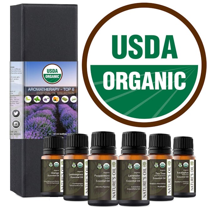 Nature's Oil Certified-Organic Essential Oil Gift Set