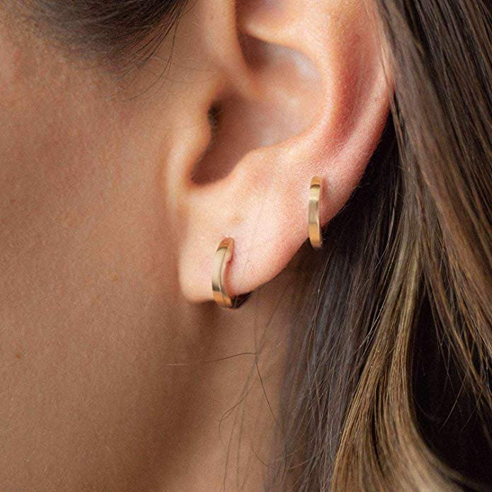 Gold-Plated Small Hoop Earrings