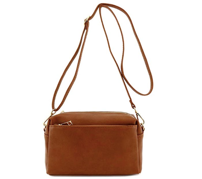 Triple Zip Small Crossbody Bag