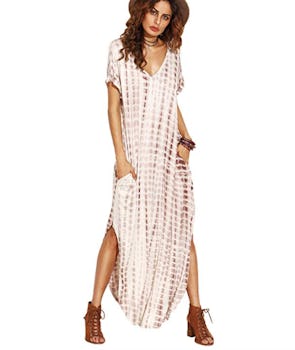 MAKEMECHIC Tie Dye Maxi Dress