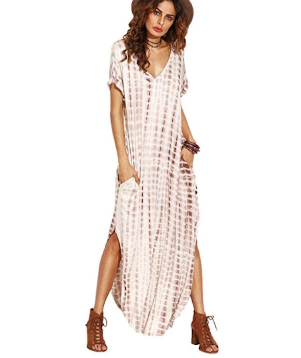 MAKEMECHIC Tie Dye Maxi Dress