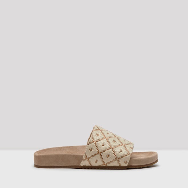 Luciana Tan Cream Raffia Sandals