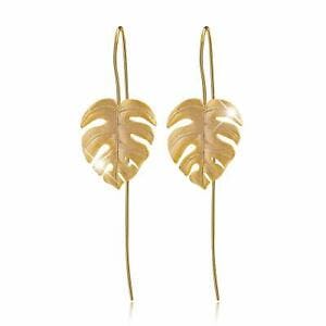 Lotus Fun Monstera Leaf Earrings 