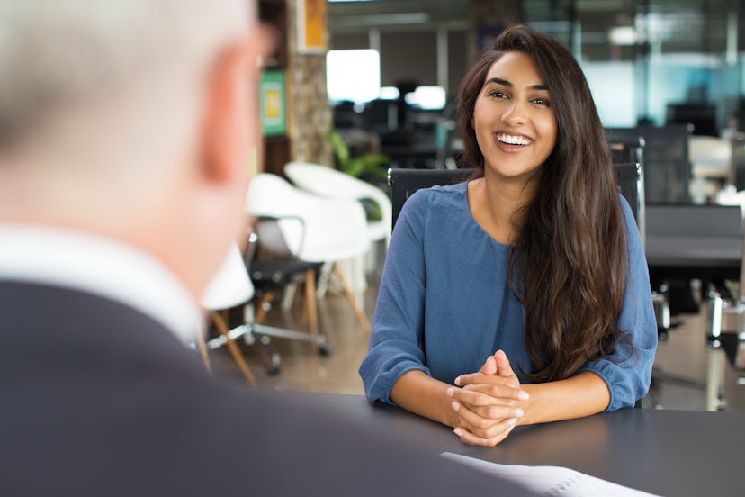 A millennial doing a job interview in a new field in order to diversify their career