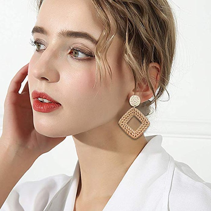 AIDSOTOU Rattan Earrings (Set of 4)