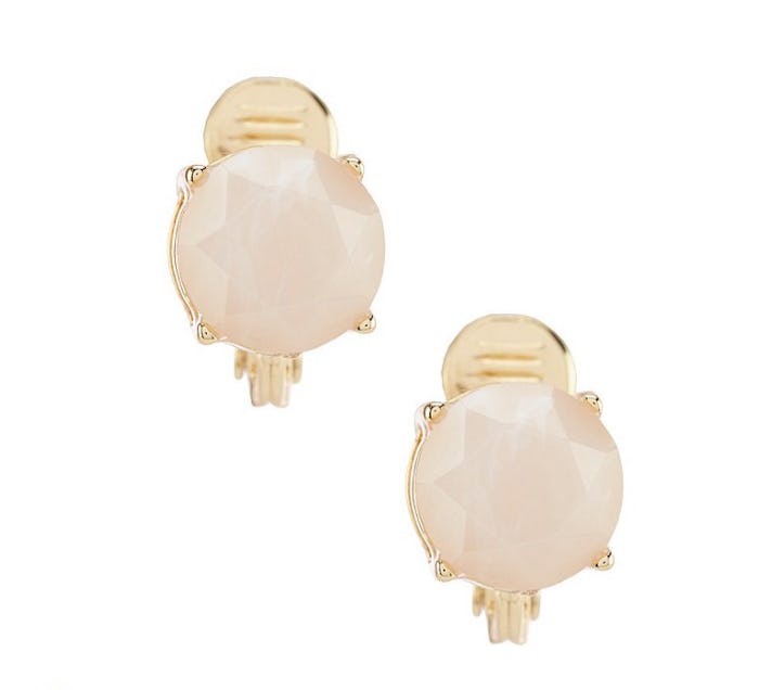 Lauren Ralph Lauren Rose Quartz Clip-On Stud Earrings
