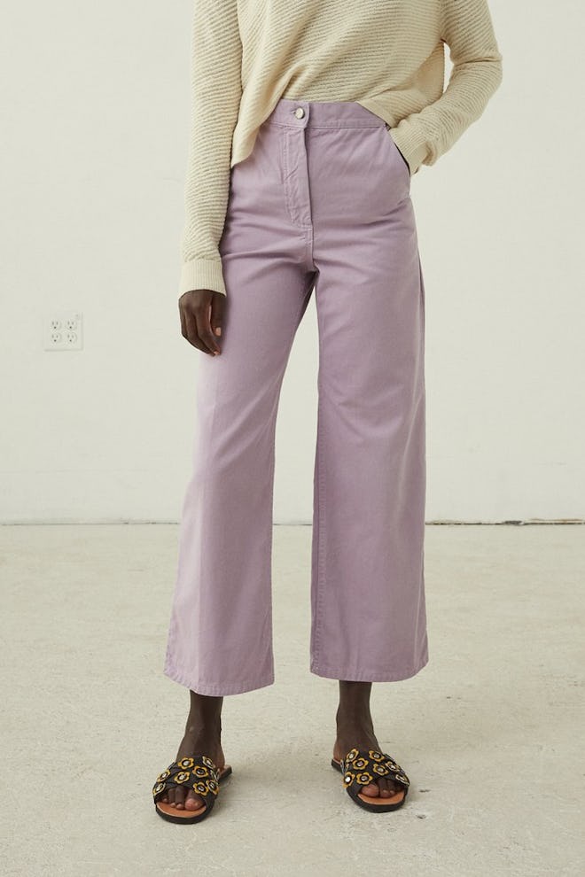 Clean Bishop Pant in Lilac Chino Twill