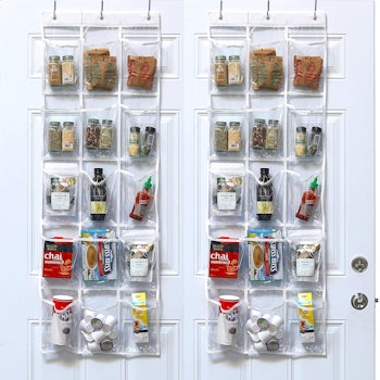 SimpleHouseware Crystal Clear Over The Door Hanging Organizer (2 Pack) 