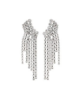 Isabel Marant Silver-Tone Crystal Earrings