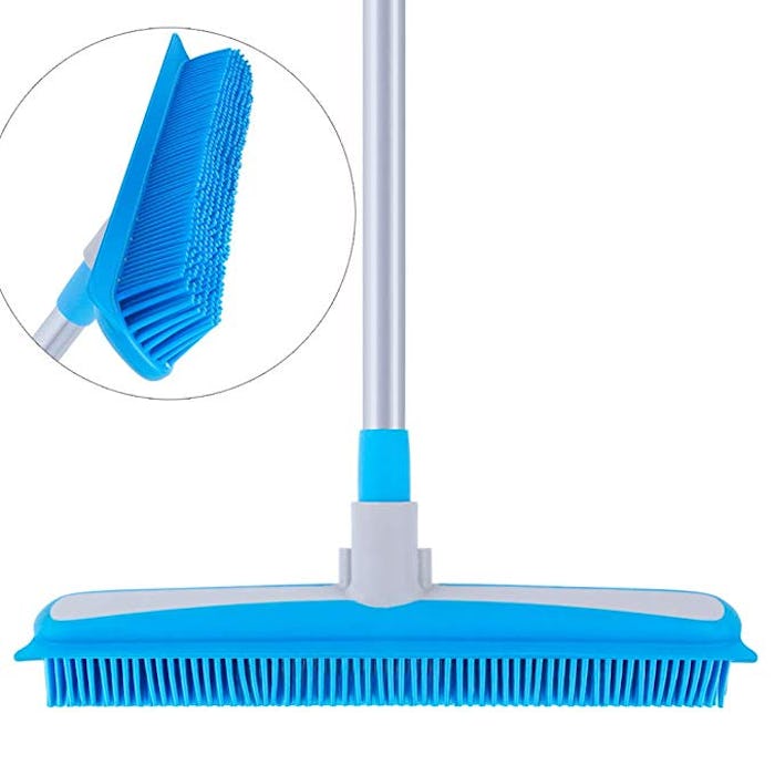 Mr. Siga Soft Bristle Rubber Broom and Squeegee 