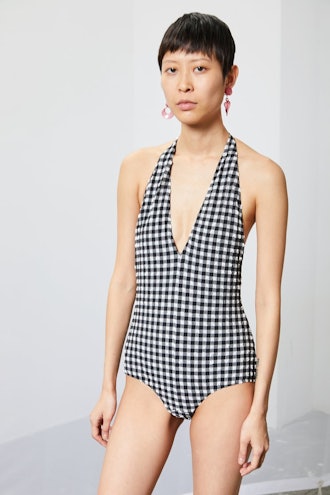 Lomita Suit in Black Stretchy Check