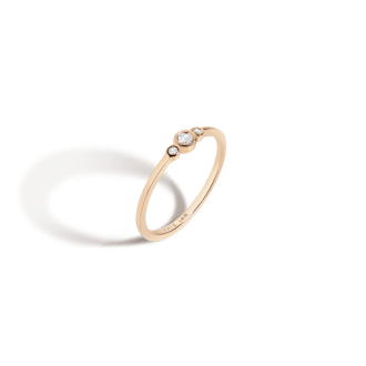 Three Stone Diamond Bezel Ring