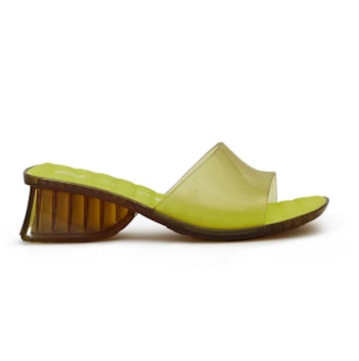 Ladii Mule Sandal in Lime