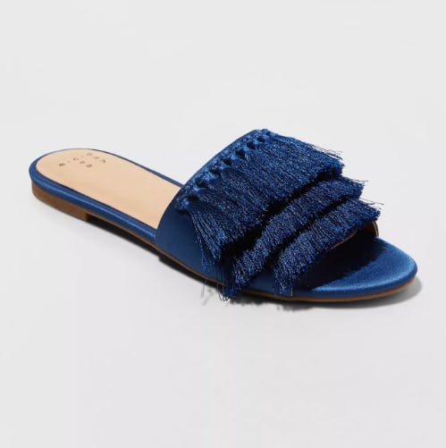 A New Day Women's Benetta Tassel Slide Sandals