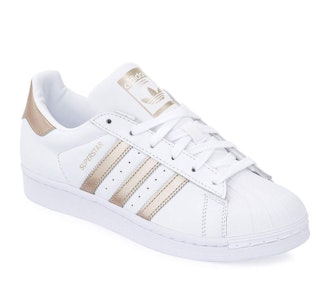 Superstar Lace-Up 3-Stripes Sneakers In Rose Gold