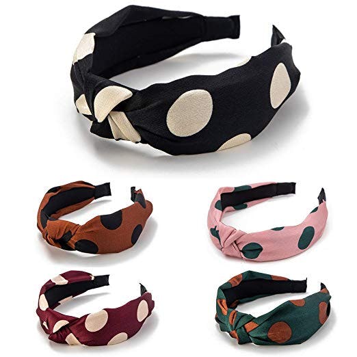 GUNIANG Wide Knot Headbands (Set of 5)