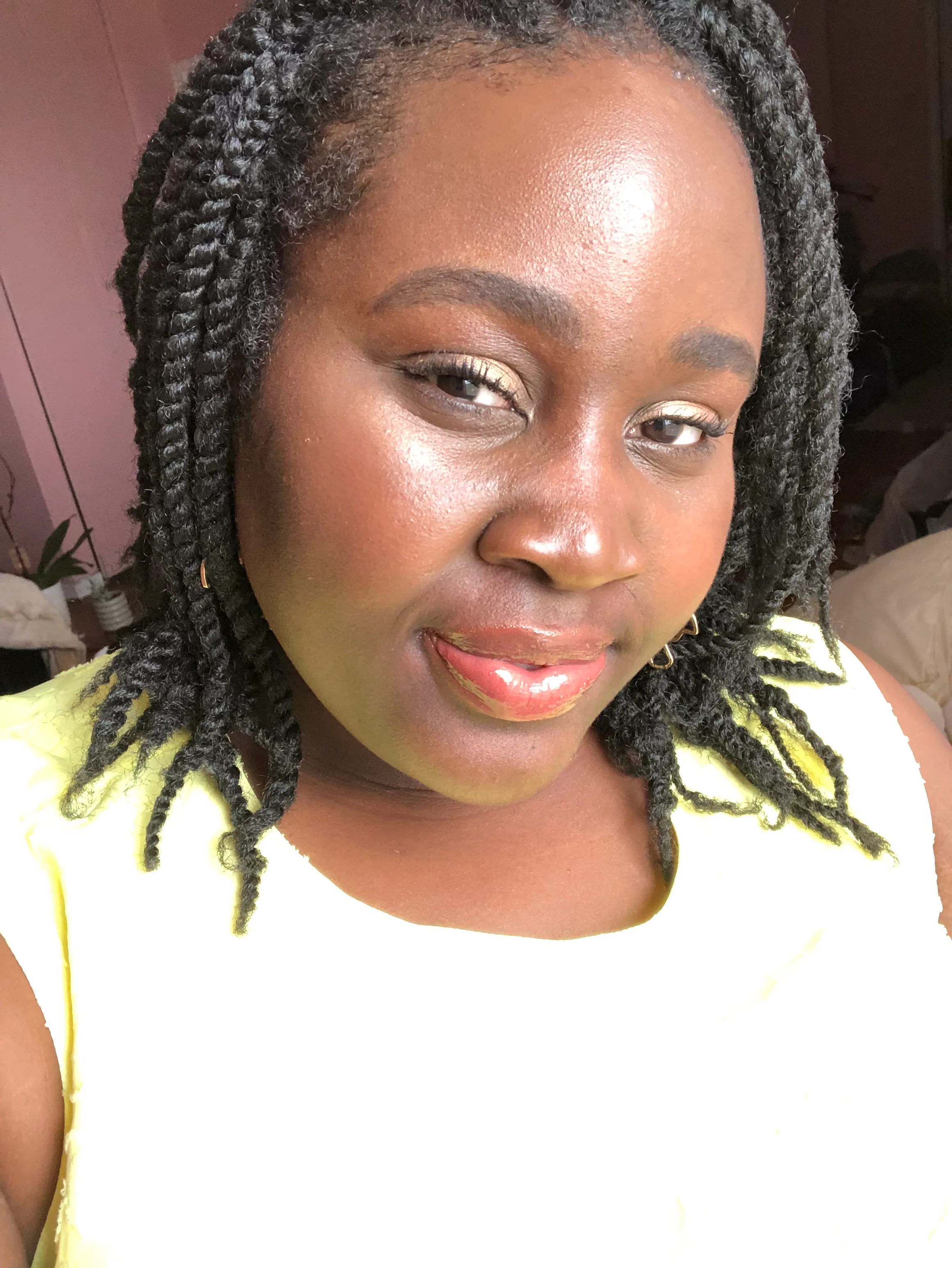purple blush on dark skin