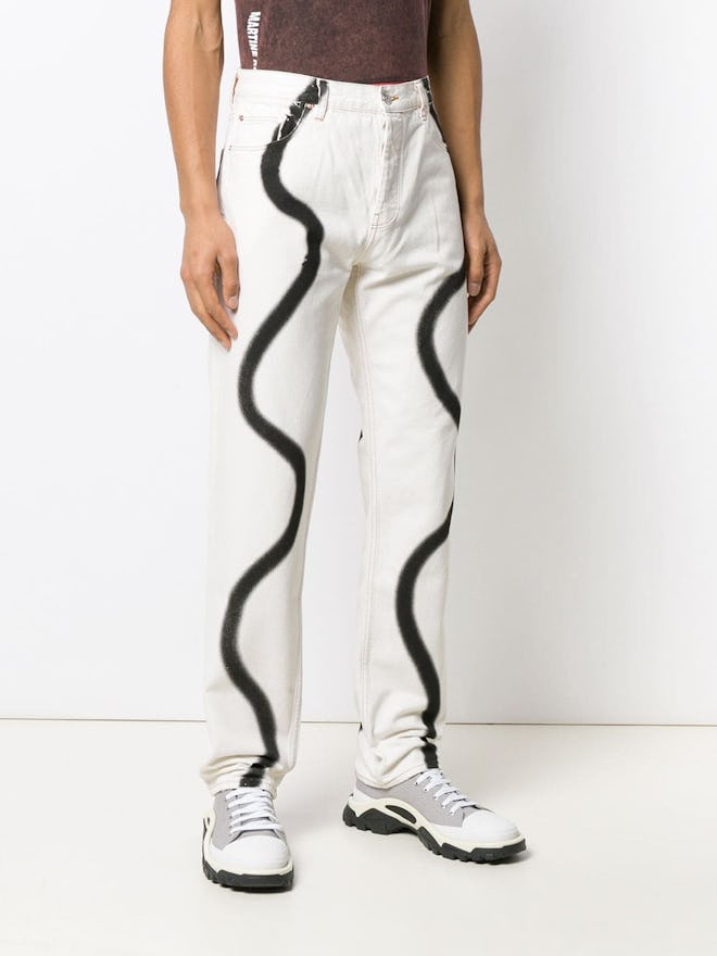 Squiggle Print Jeans 