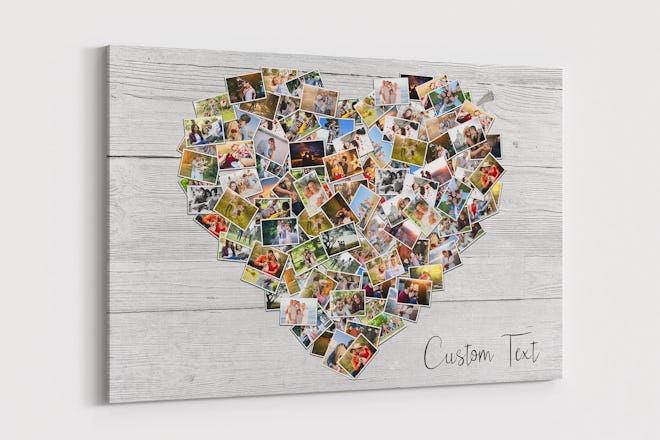 100 Pictures Family Photo Heart Collage 
