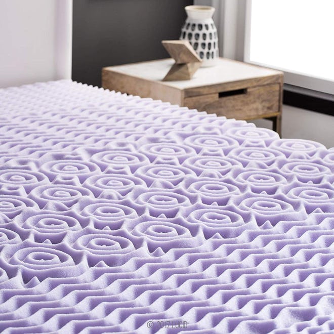 Lucid 5 Zone Lavender Memory Foam Mattress Topper