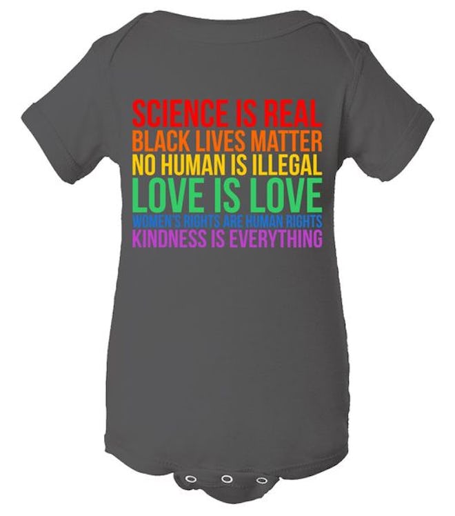 Love Kindness Science Black Lives LGBT Equality Baby Bodysuit 